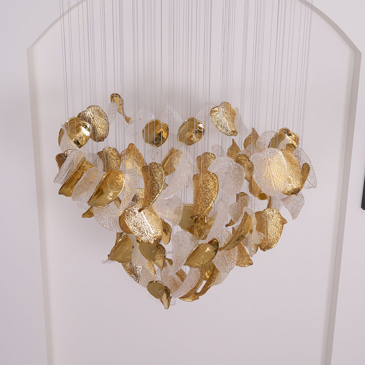 Galaxy Shake Leaves Crystal Spiral Chandelier