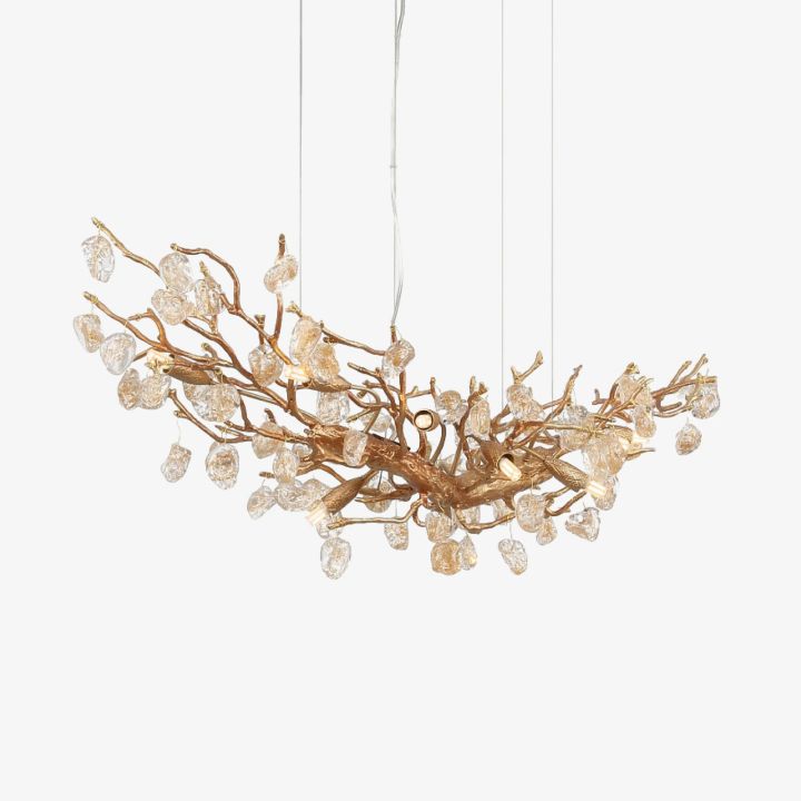 Branch Stone Crystal Dining Room Chandelier