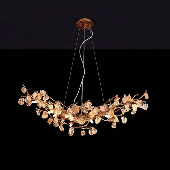 Branch Stone Crystal Dining Room Chandelier