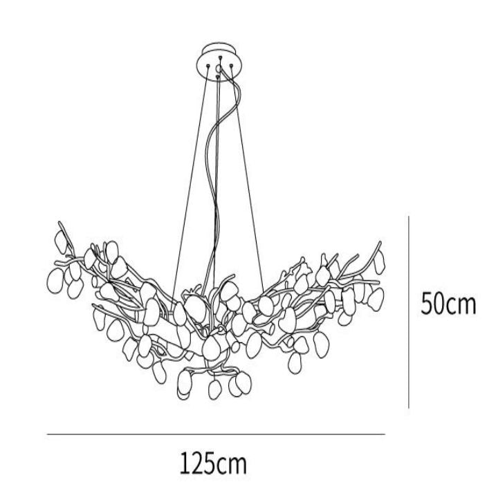 Branch Stone Crystal Dining Room Chandelier