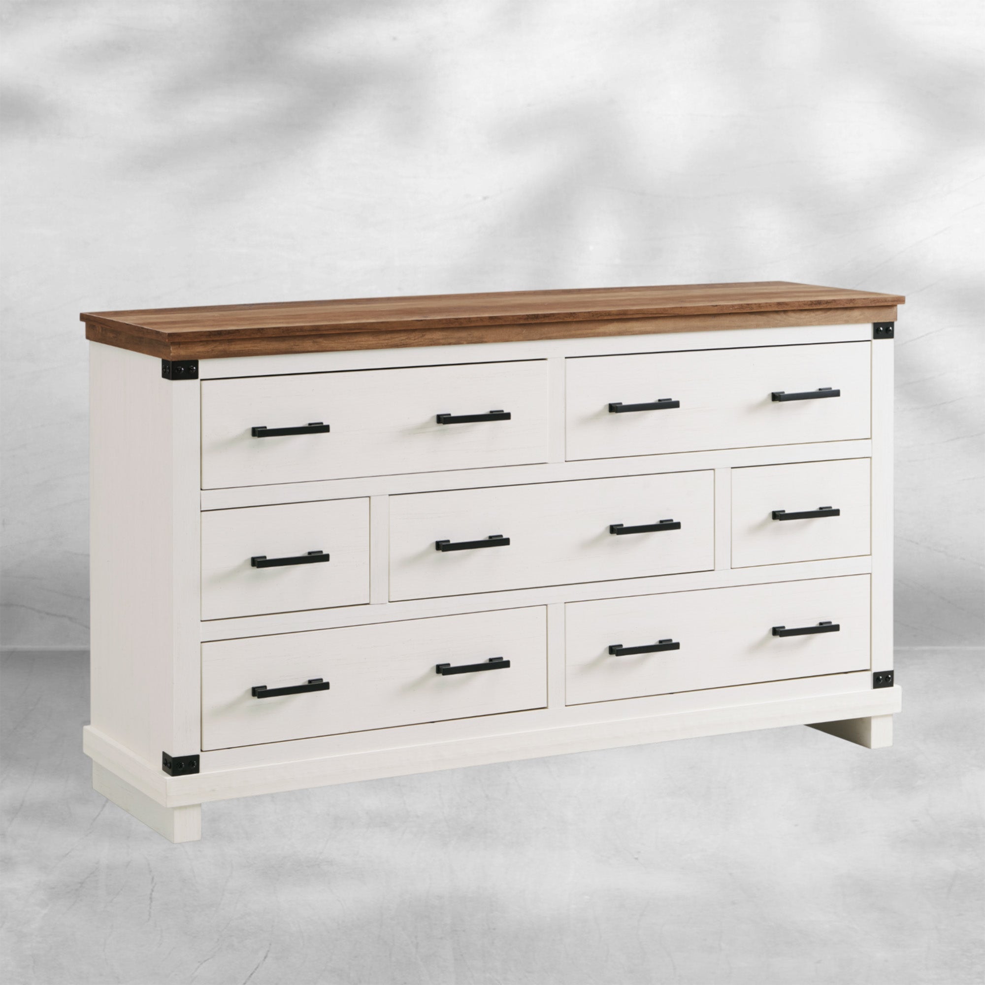 Farmhouse 5~8-Drawer Dresser: Rustic Wood Tall Chest for Bedroom