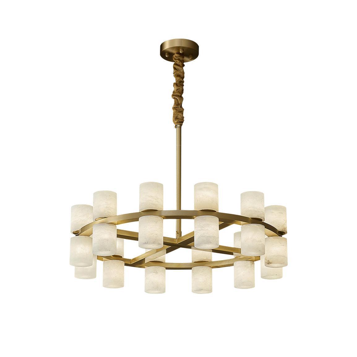 Luster Gaze Alabaster Halo Chandelier - Background Shot