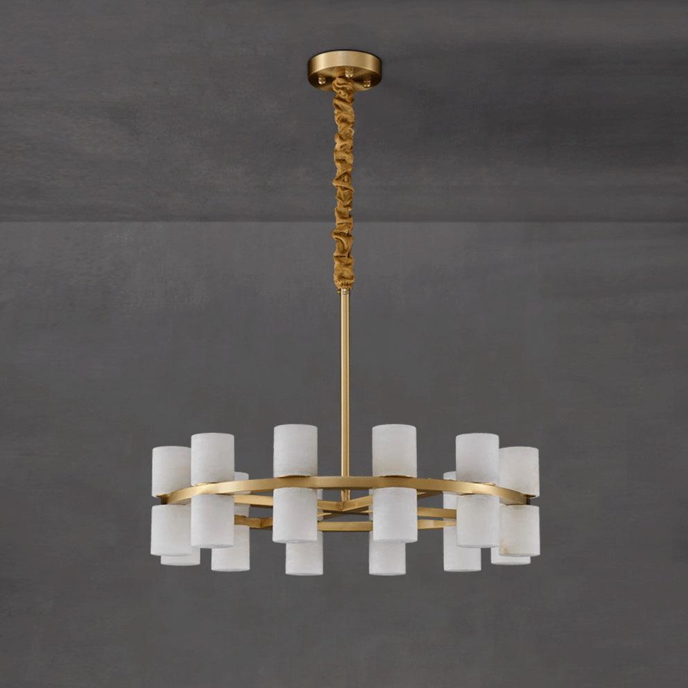 Luster Gaze Alabaster Halo Chandelier - Background Shot