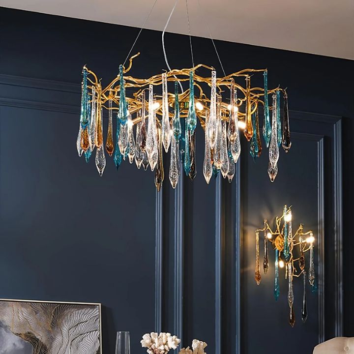 Branch Teardrop Crystal Chandelier