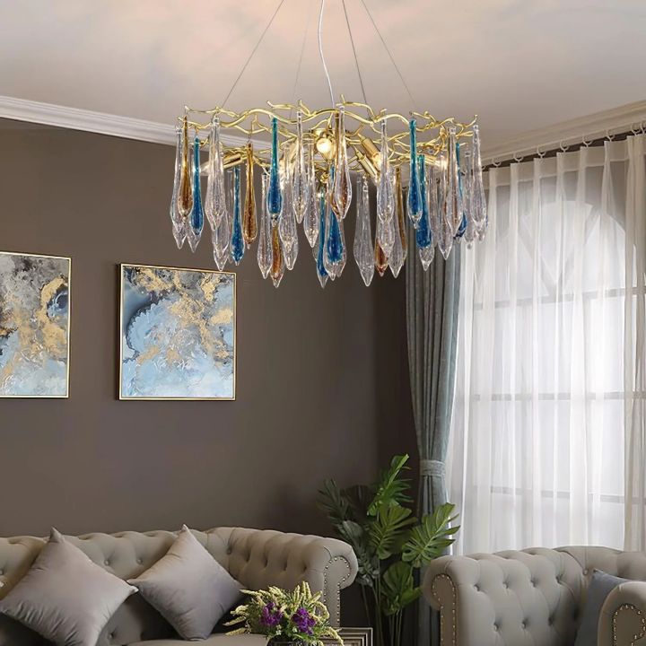 Branch Teardrop Crystal Chandelier
