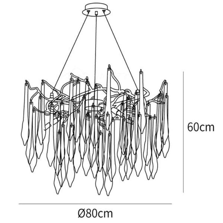 Branch Teardrop Crystal Chandelier