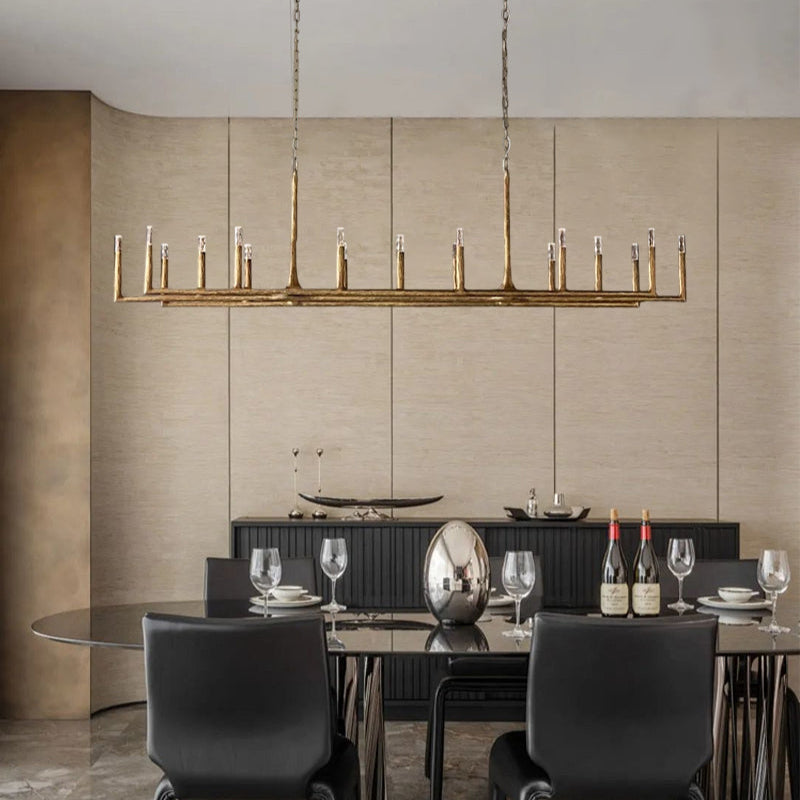 Thaddeos Forged Linear Chandelier