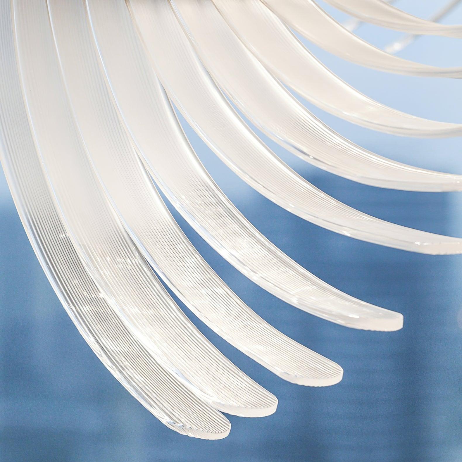 Luster Gaze Aura Petal Tiered LED Chandelier - Background Shot