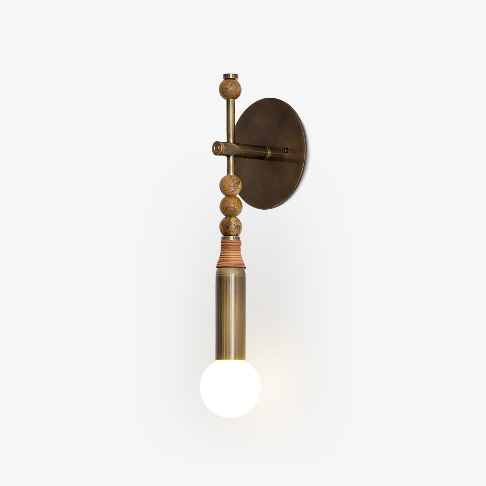 Luster Gaze Persepolis Relic Marble Wall Sconce - Background Shot