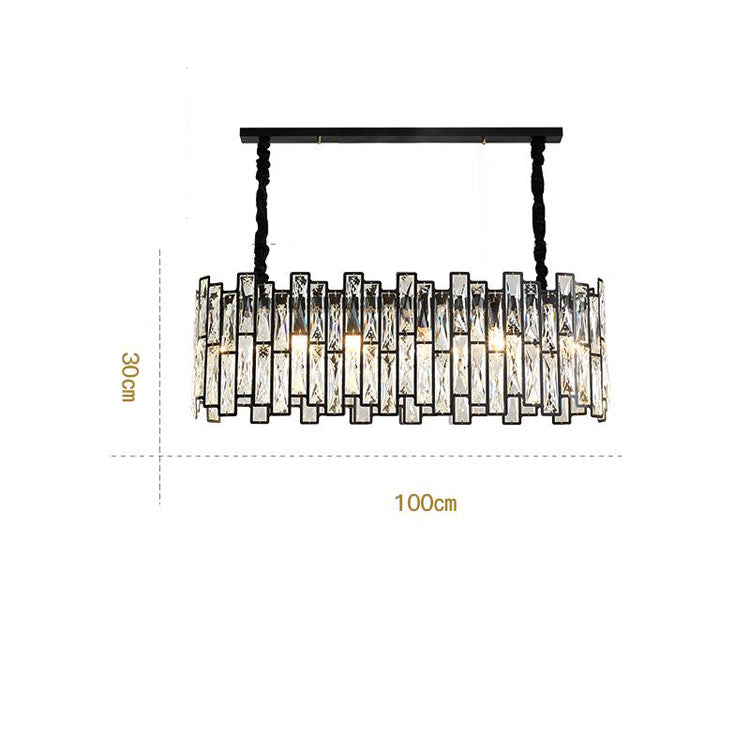 Luster Gaze Radiant Italian Crystal Linear Chandelier - Background Shot