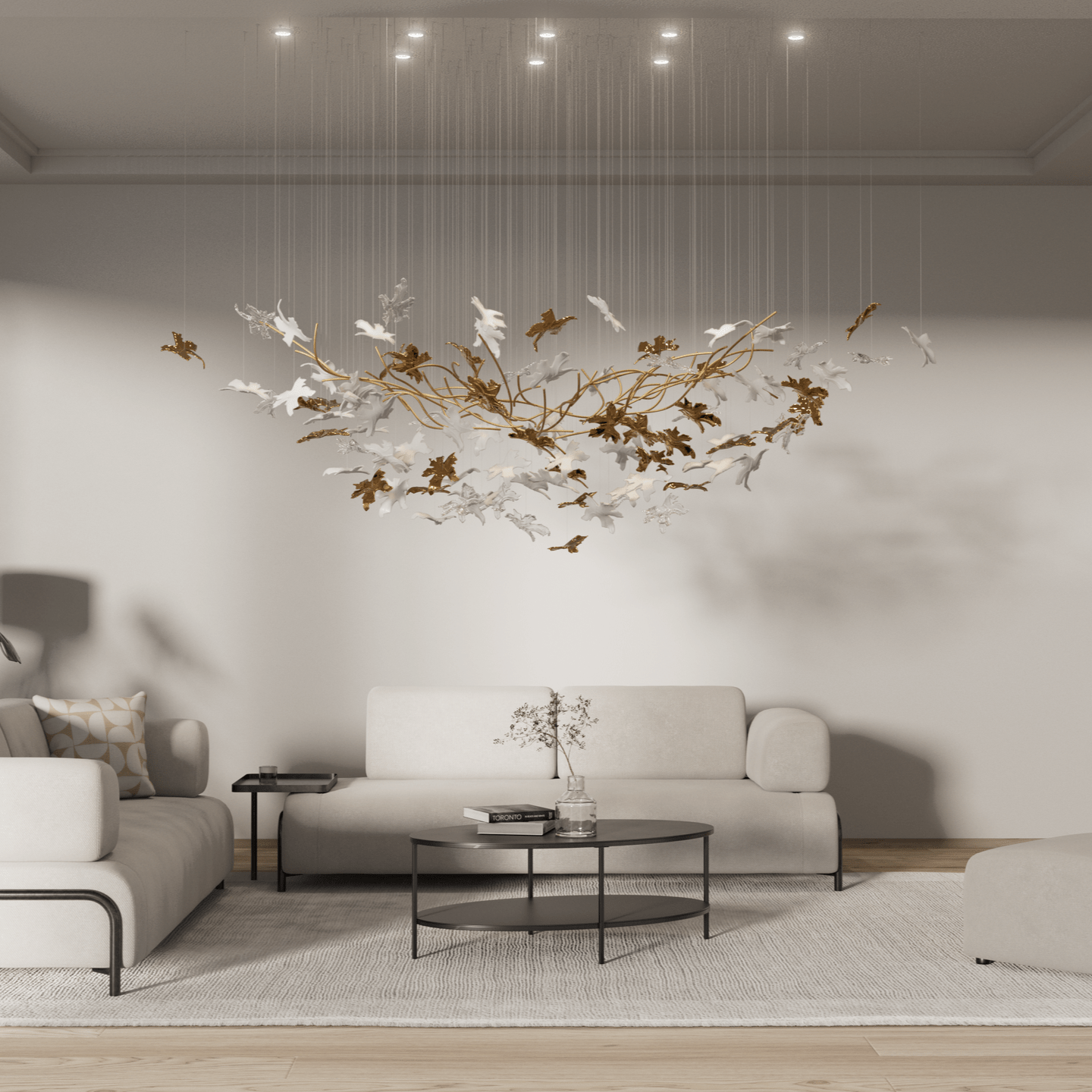 Vine Meteor Shower Crystal Spiral Chandelier