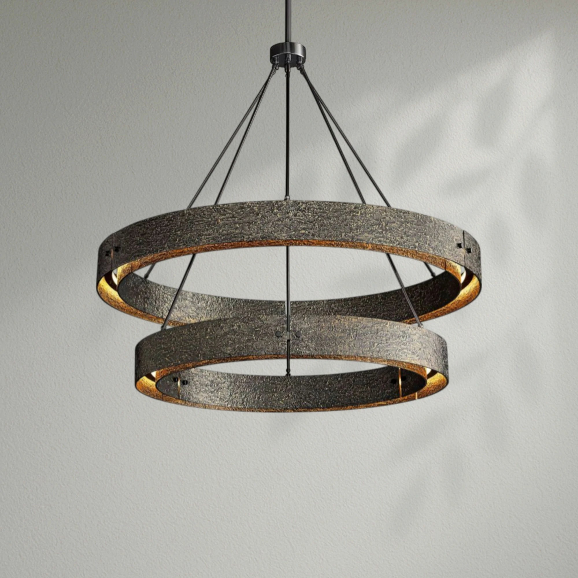 Vouvrey 2-Tier Round Living Room Chandelier