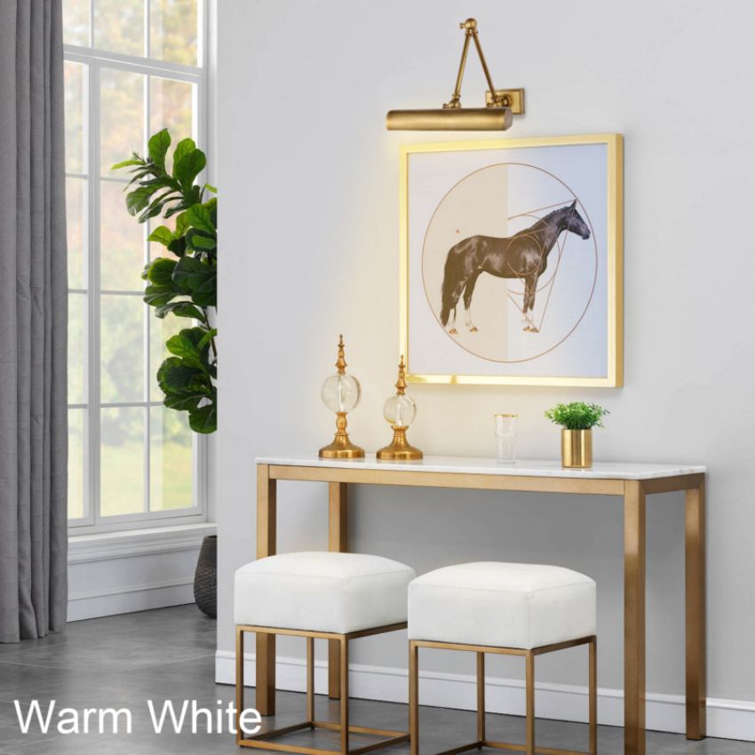 Luster Gaze Artisan Gallery LED Picture Light - grand American foyer with two-story ceiling