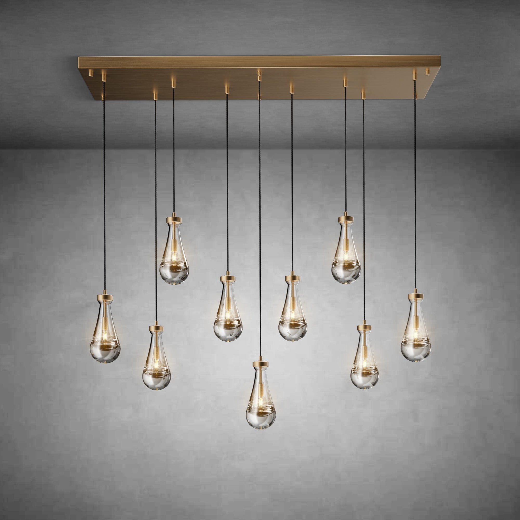 Raine-Shaped Island Pendant Lamp - 9 Lamps