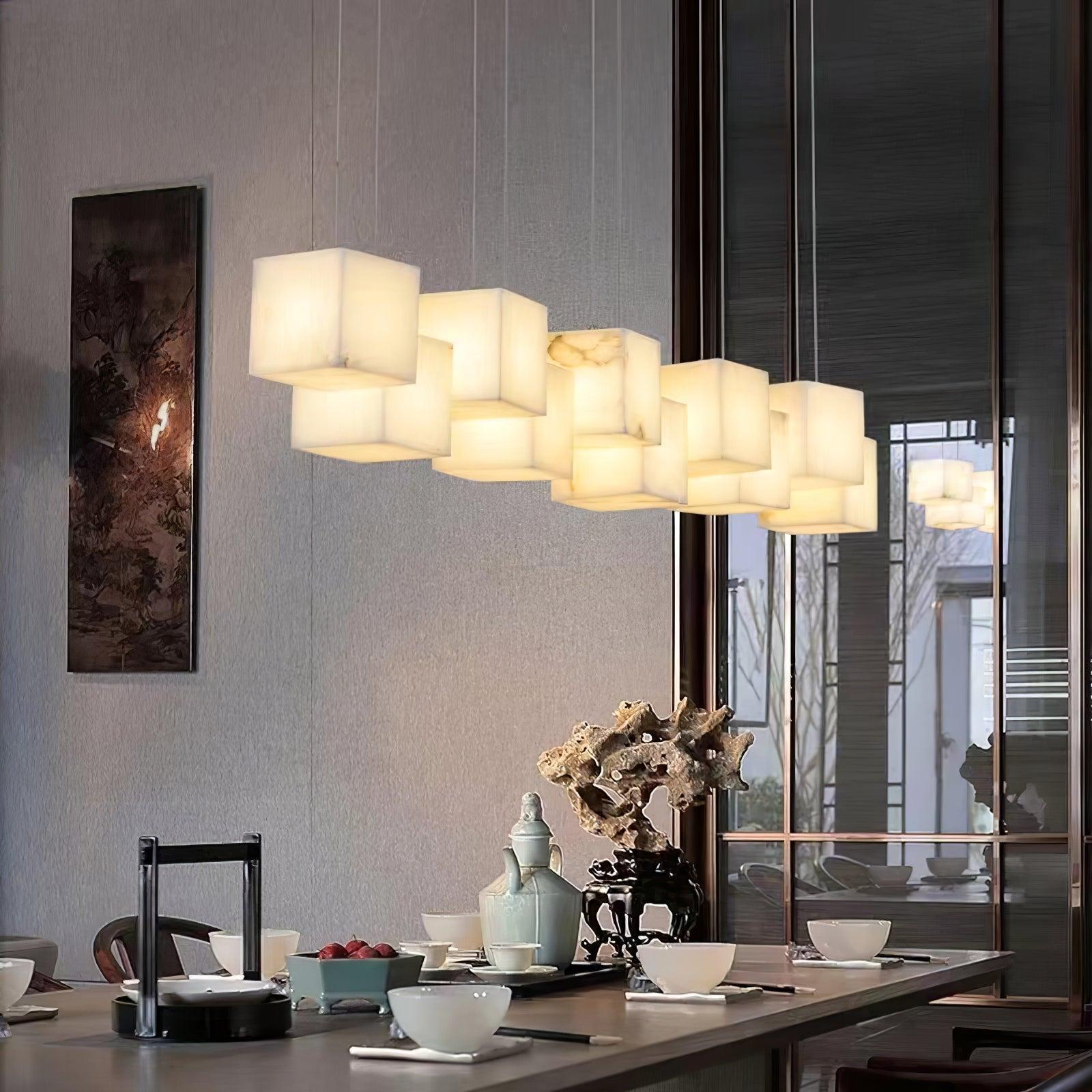 Alabaster Box Linear Chandelier