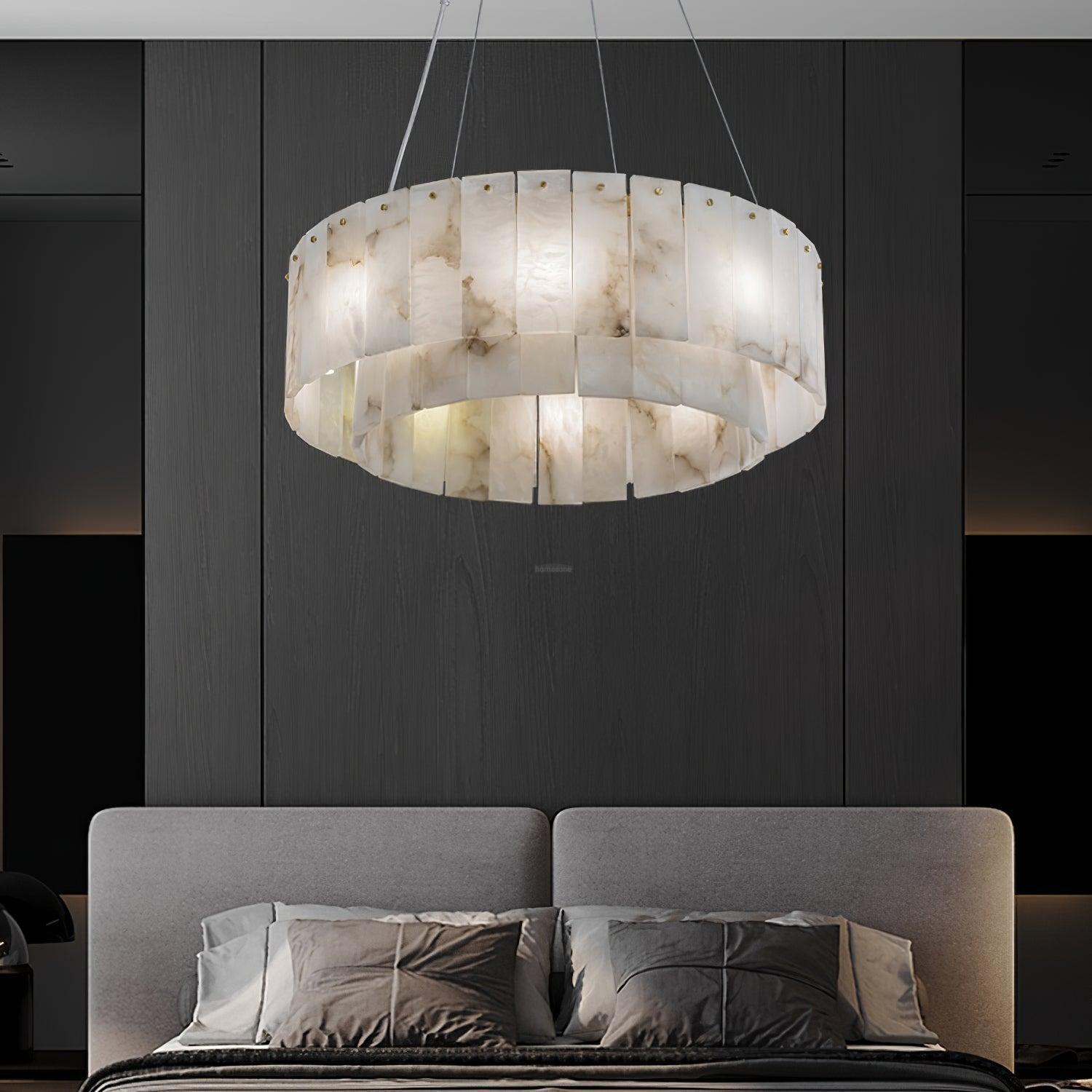Rock Alabaster Chandelier 23.6" 31.4"