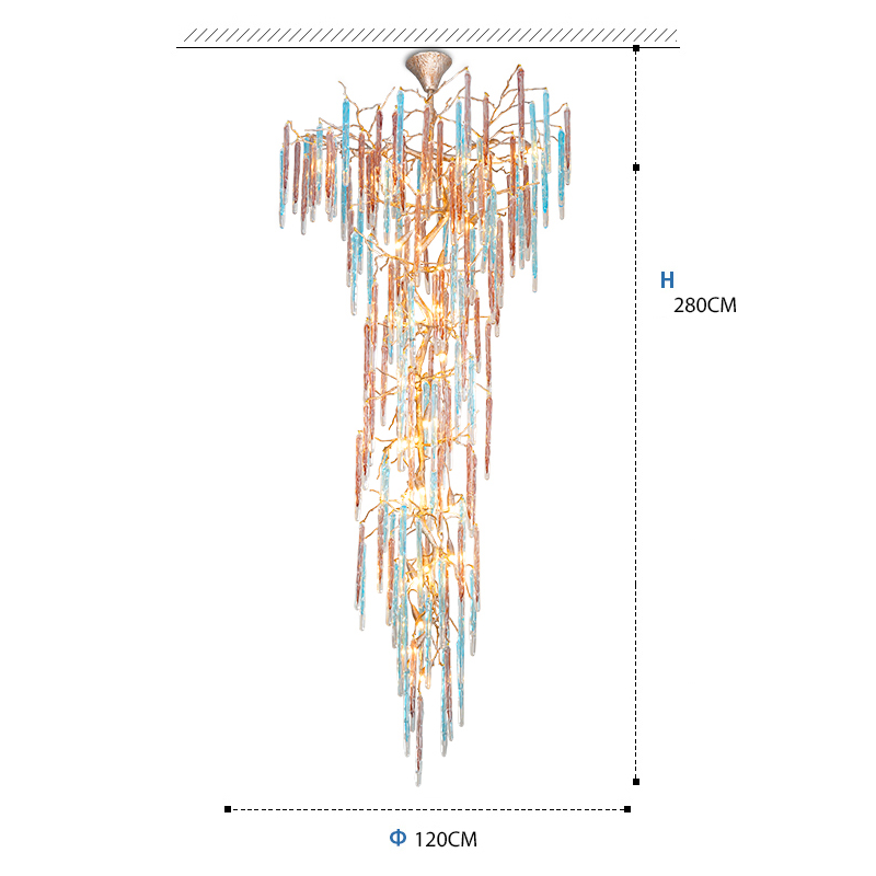 Luster Gaze Veridian Bloom Branch Chandelier - Background Shot