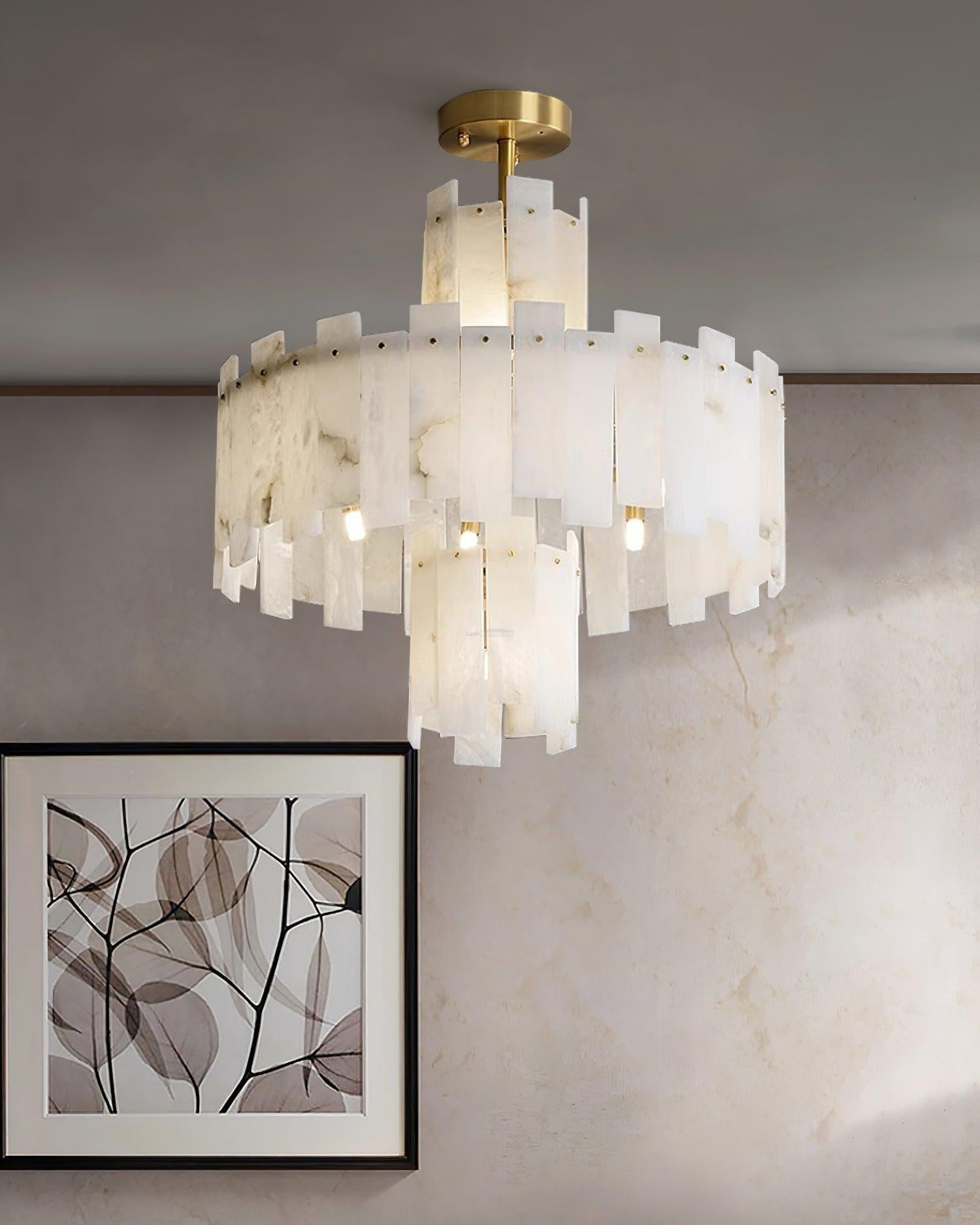 Regina Alabaster Round Chandelier