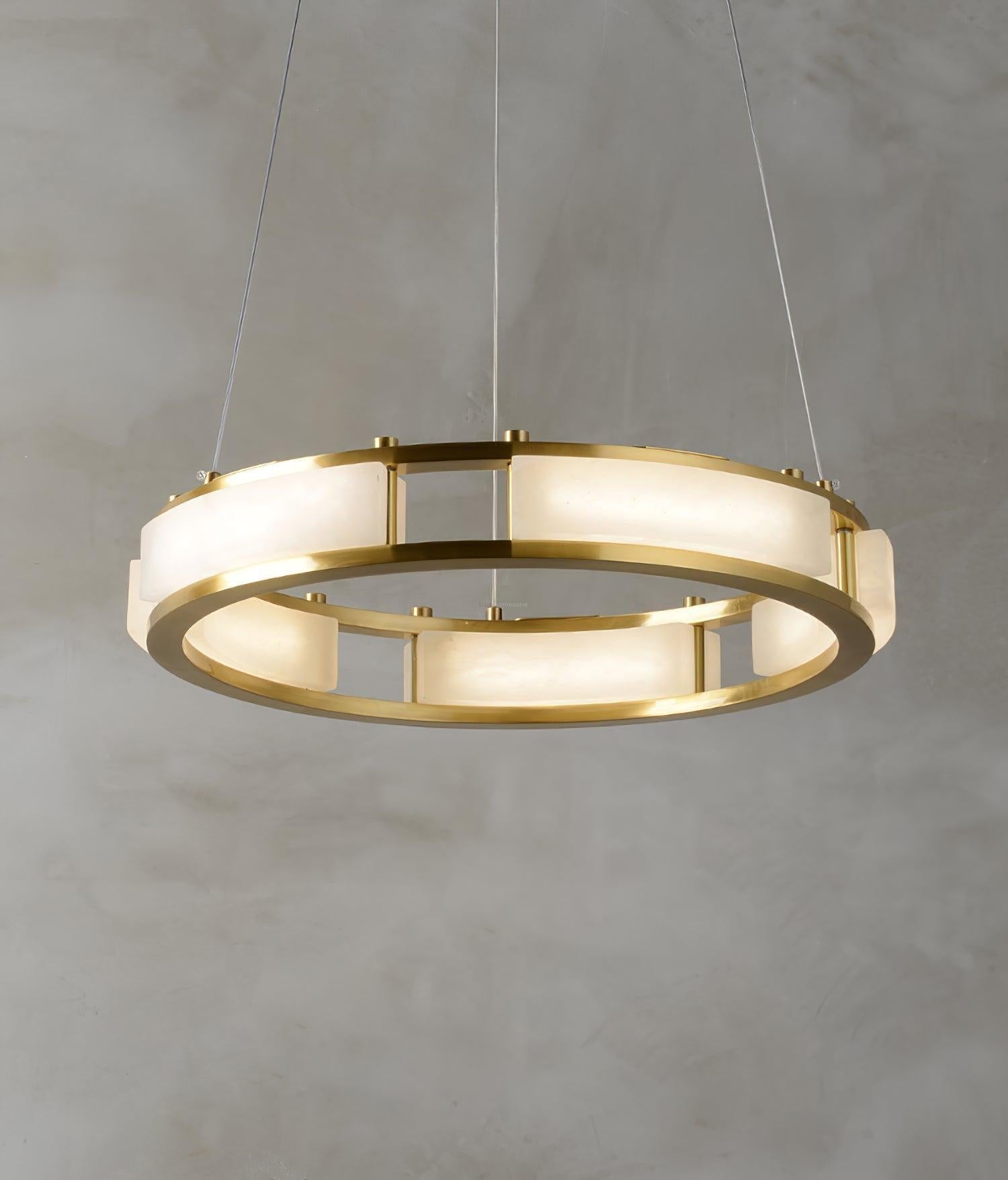 Qatar Alabaster Round Chandelier