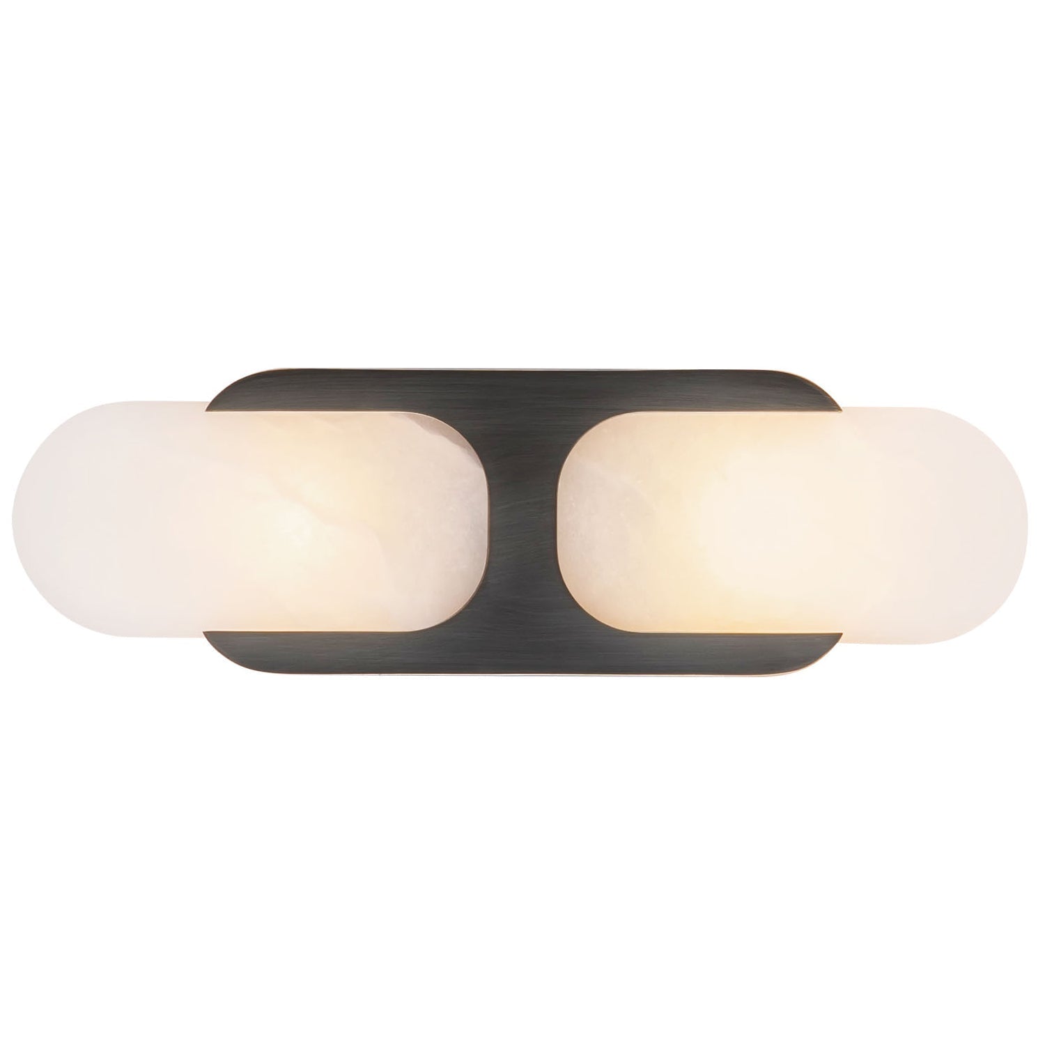 Luster Gaze Aura Alabaster Brass Wall Sconce - Background Shot