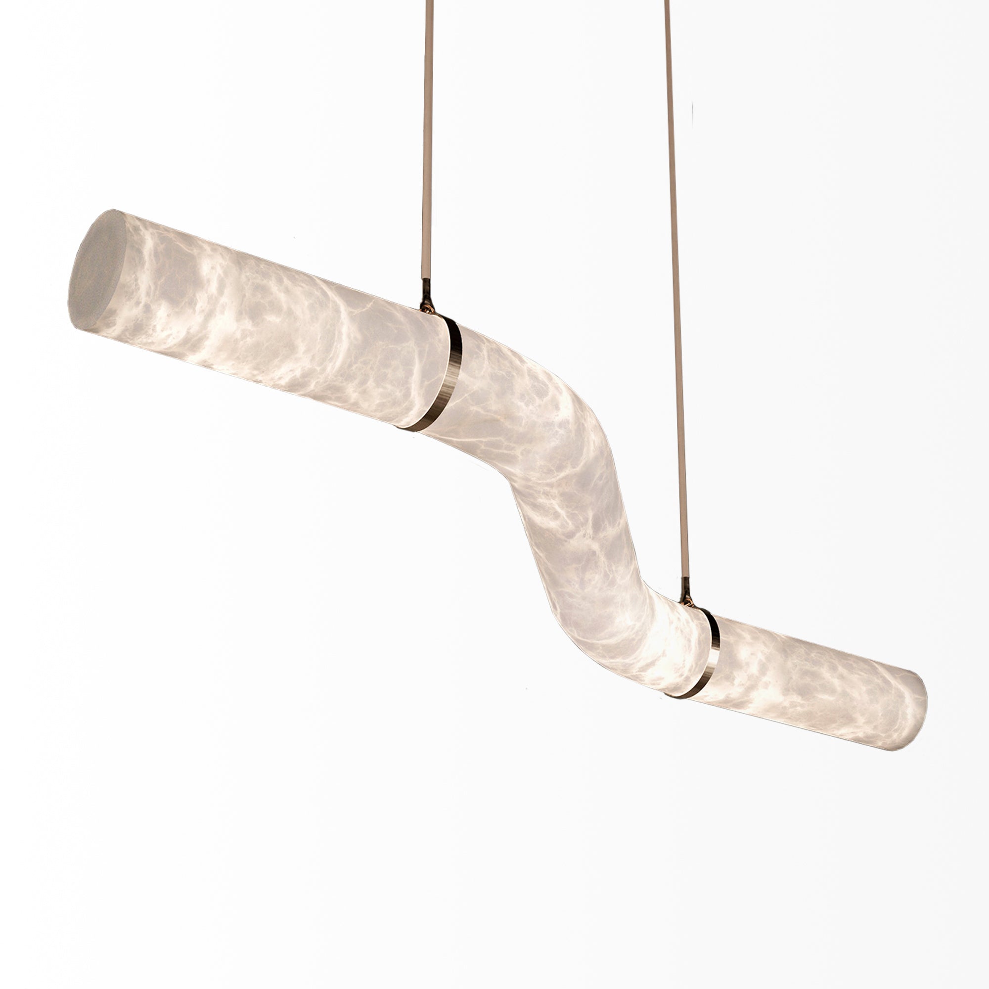 Alabaster Curved Chandelier Herman Lighting