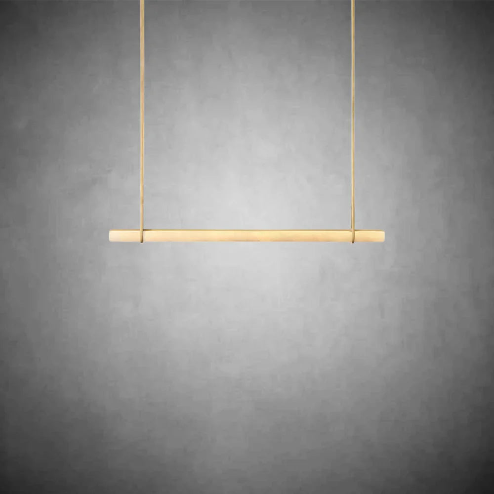 Auburn Alabaster Single Bar Linear Chandelier