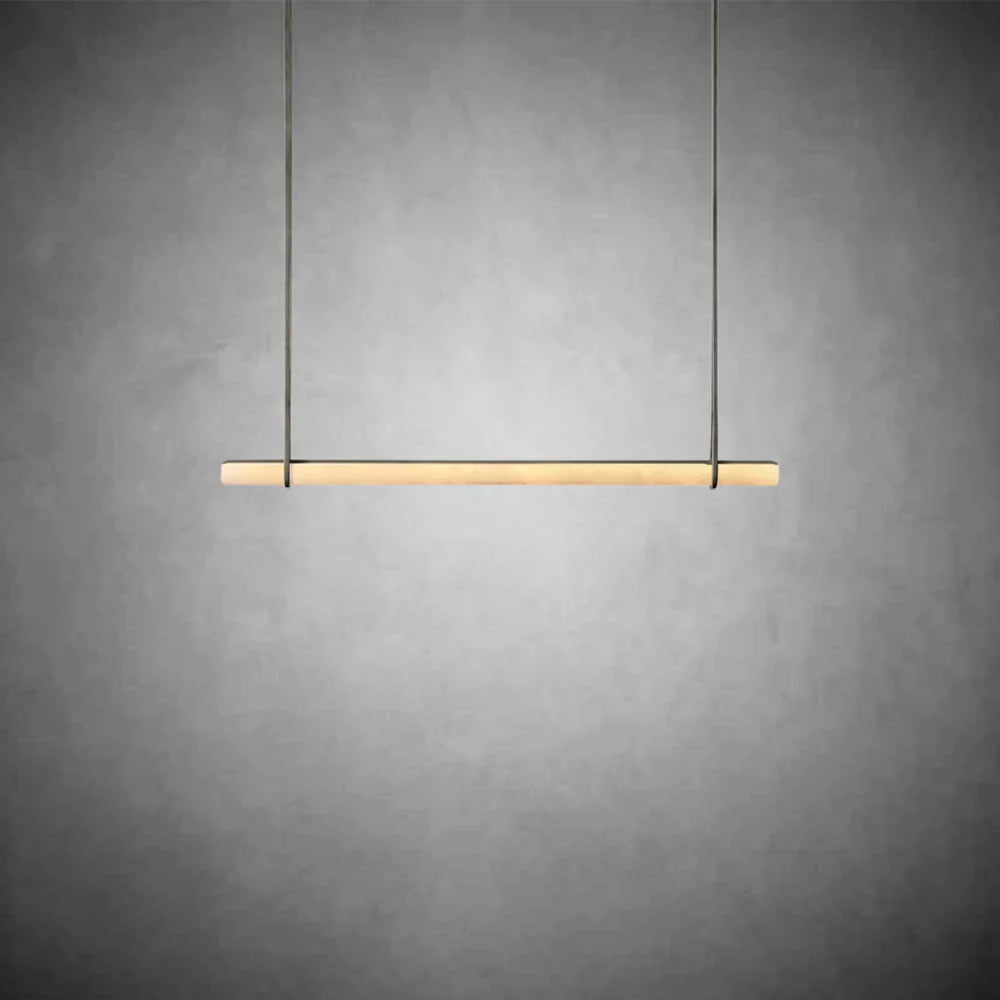 Auburn Alabaster Single Bar Linear Chandelier