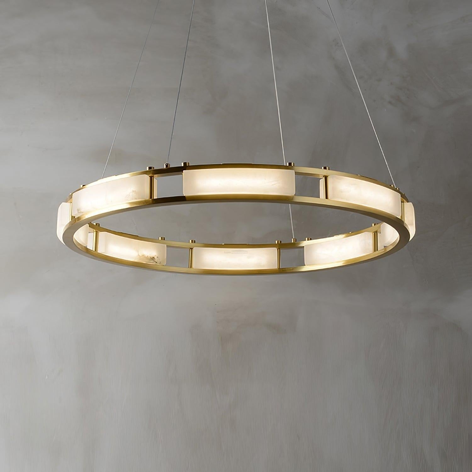 Qatar Alabaster Round Chandelier