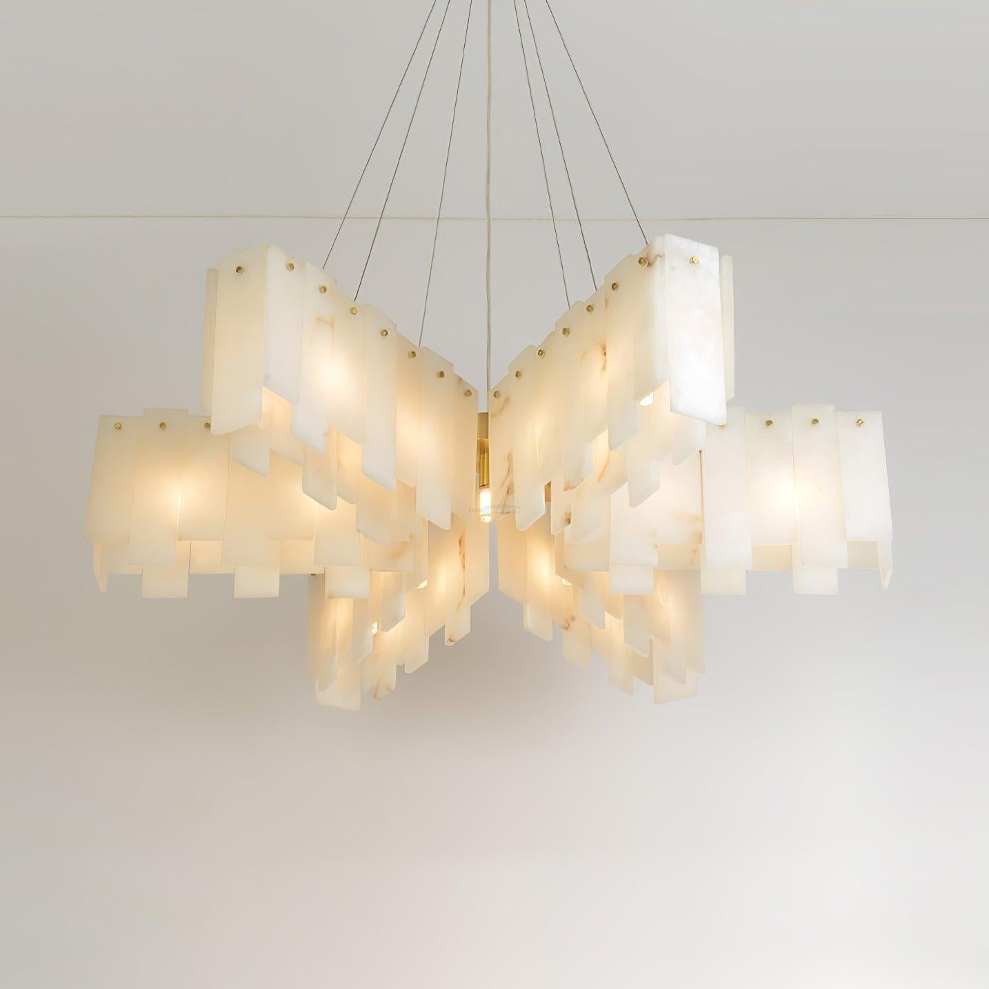 Alabaster Cascade Tiered Chandelier 27.6