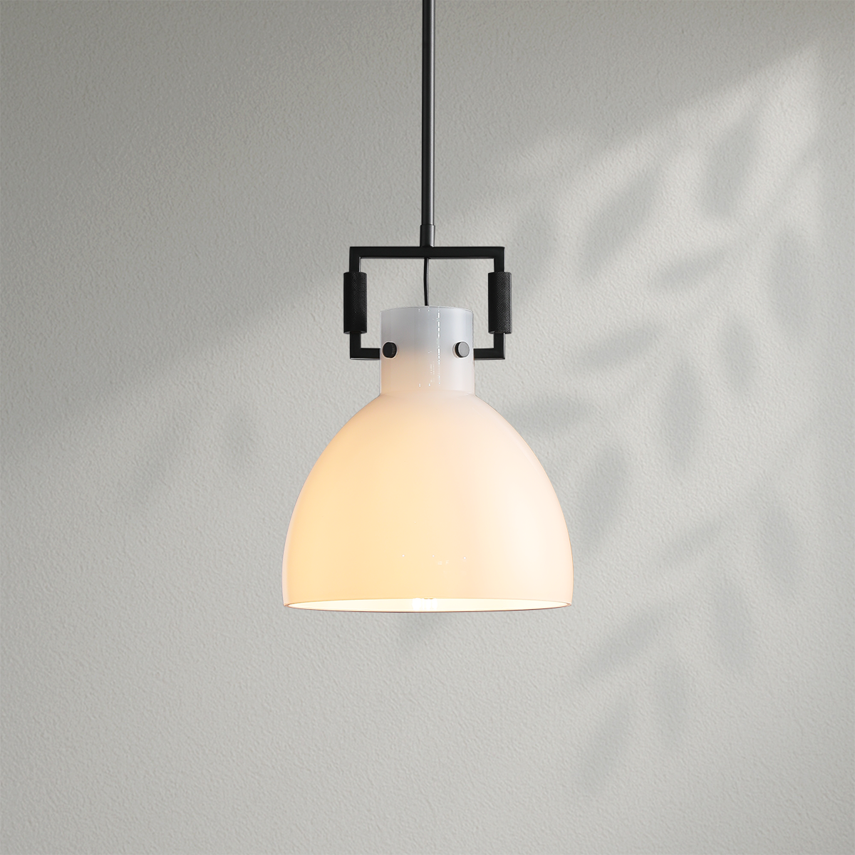 Machinis Milk Glass Cloche Pendant