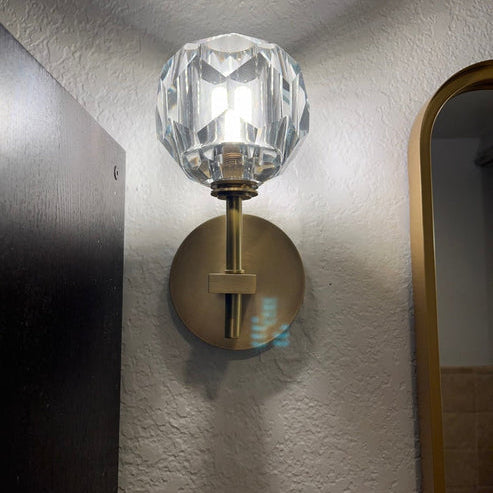 Boule Do Crystal Glass Short Wall Sconce