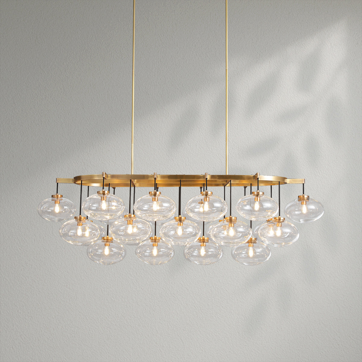 Cabrete Clear Glass Linear Chandelier