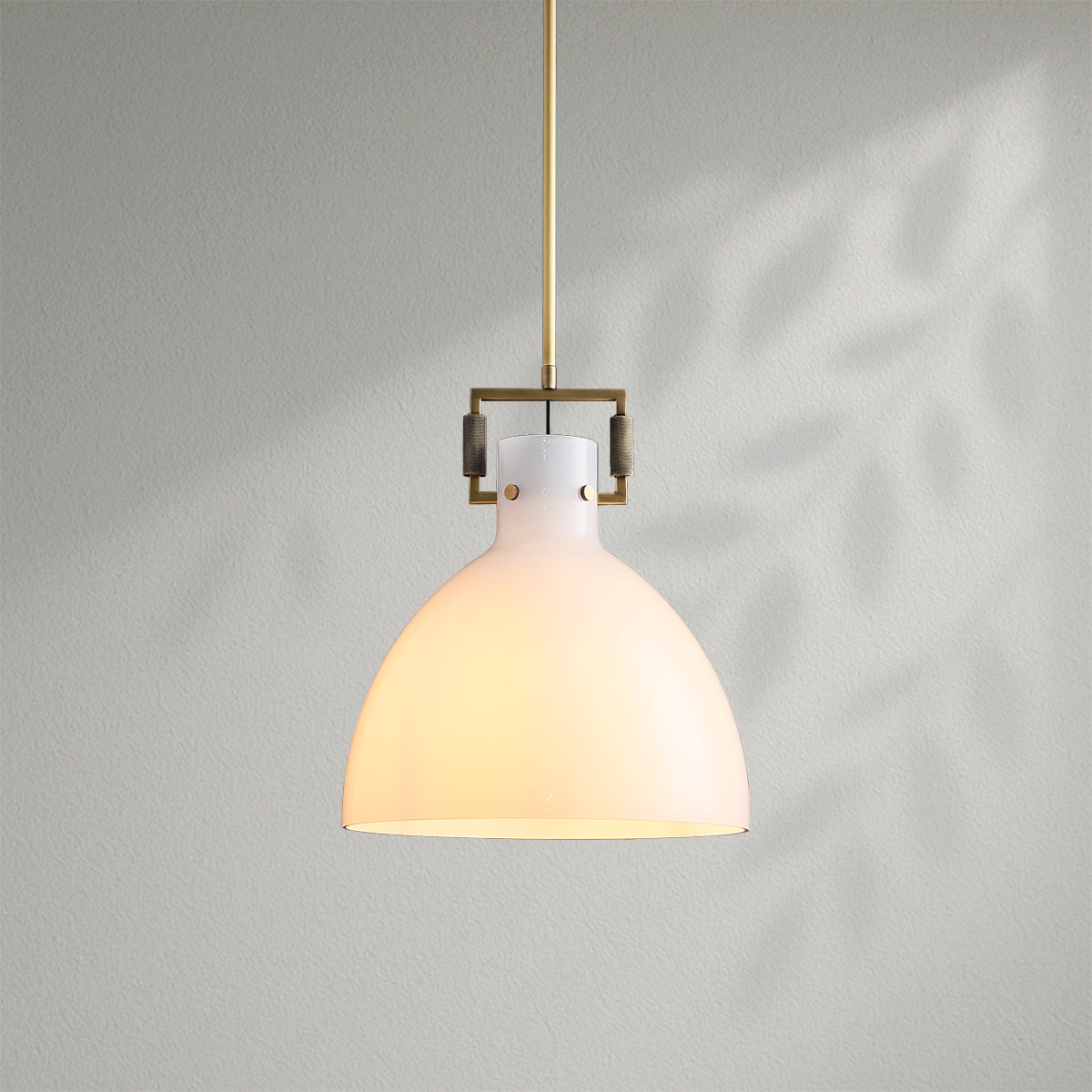 Machinis Milk Glass Cloche Pendant
