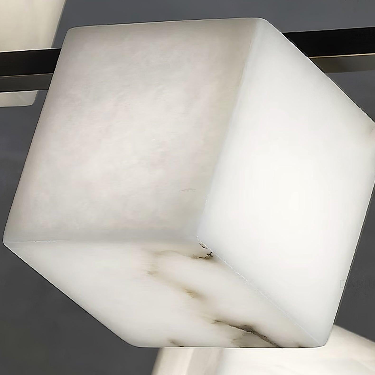 Alabaster Square Box Chandelier with 4/5/6/8/9 heads