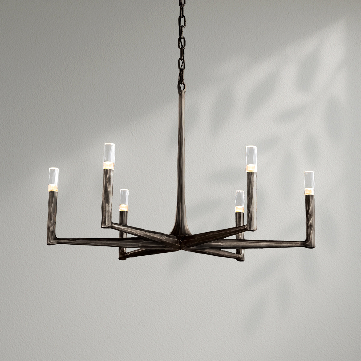 Thaddeos Forged Round Chandelier