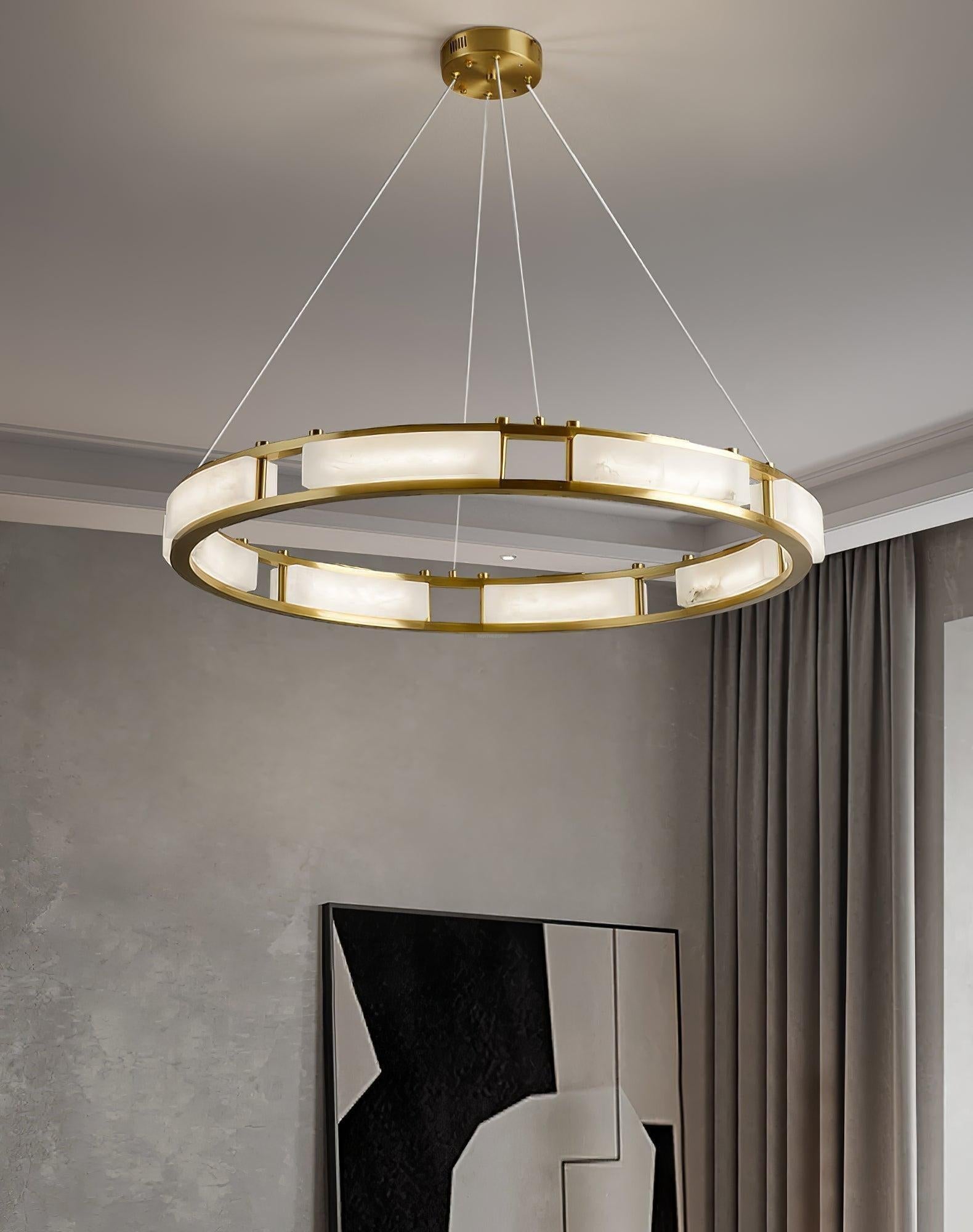 Qatar Alabaster Round Chandelier