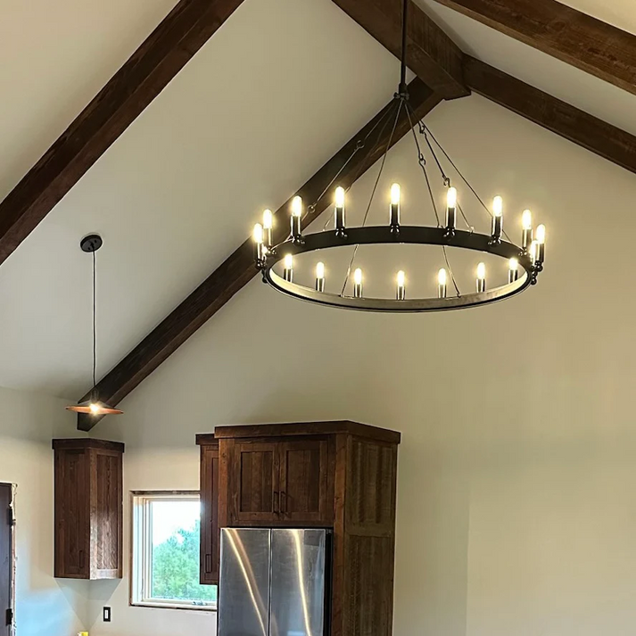 Camins Vintage Filament Round Chandelier