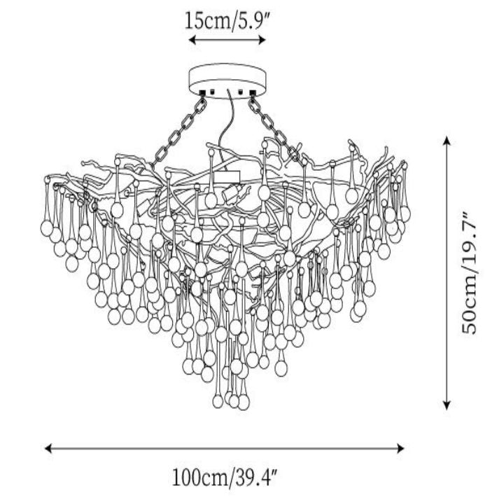 Branch Anita Brass Chandelier
