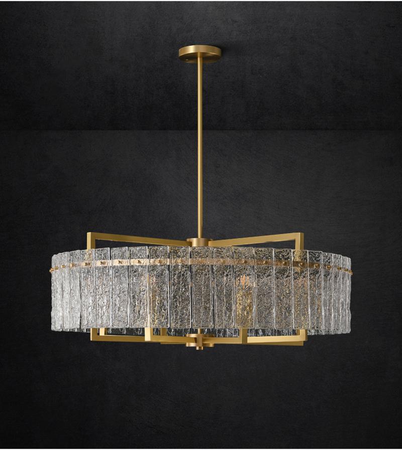 Luster Gaze Radiant Aura Round Crystal Chandelier - Background Shot