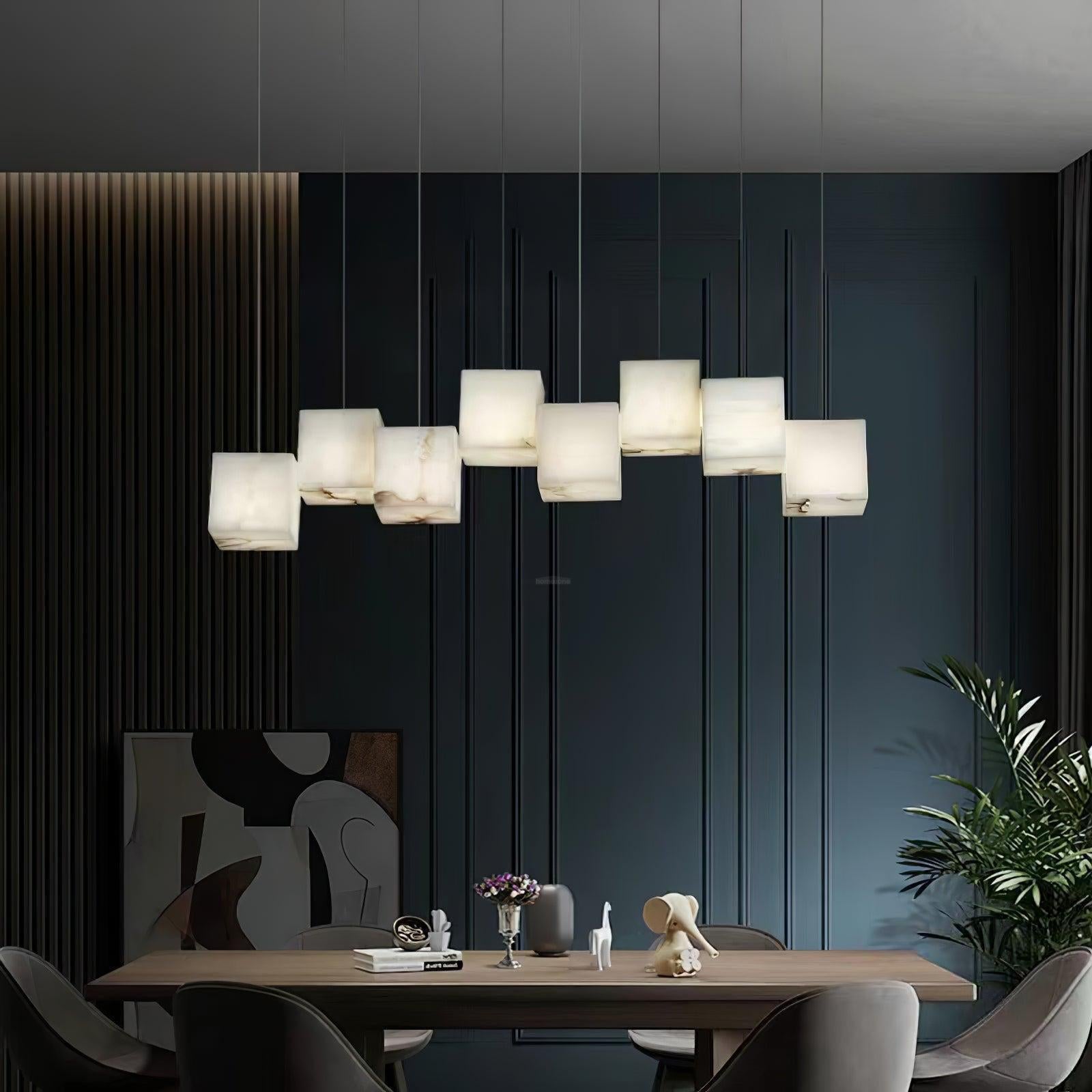 Alabaster Box Linear Chandelier