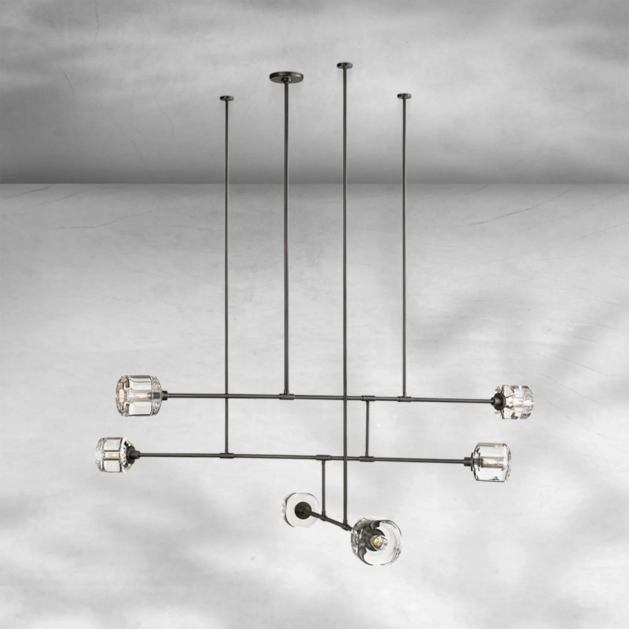 Delume Mobile Round Chandelier 48" 62"