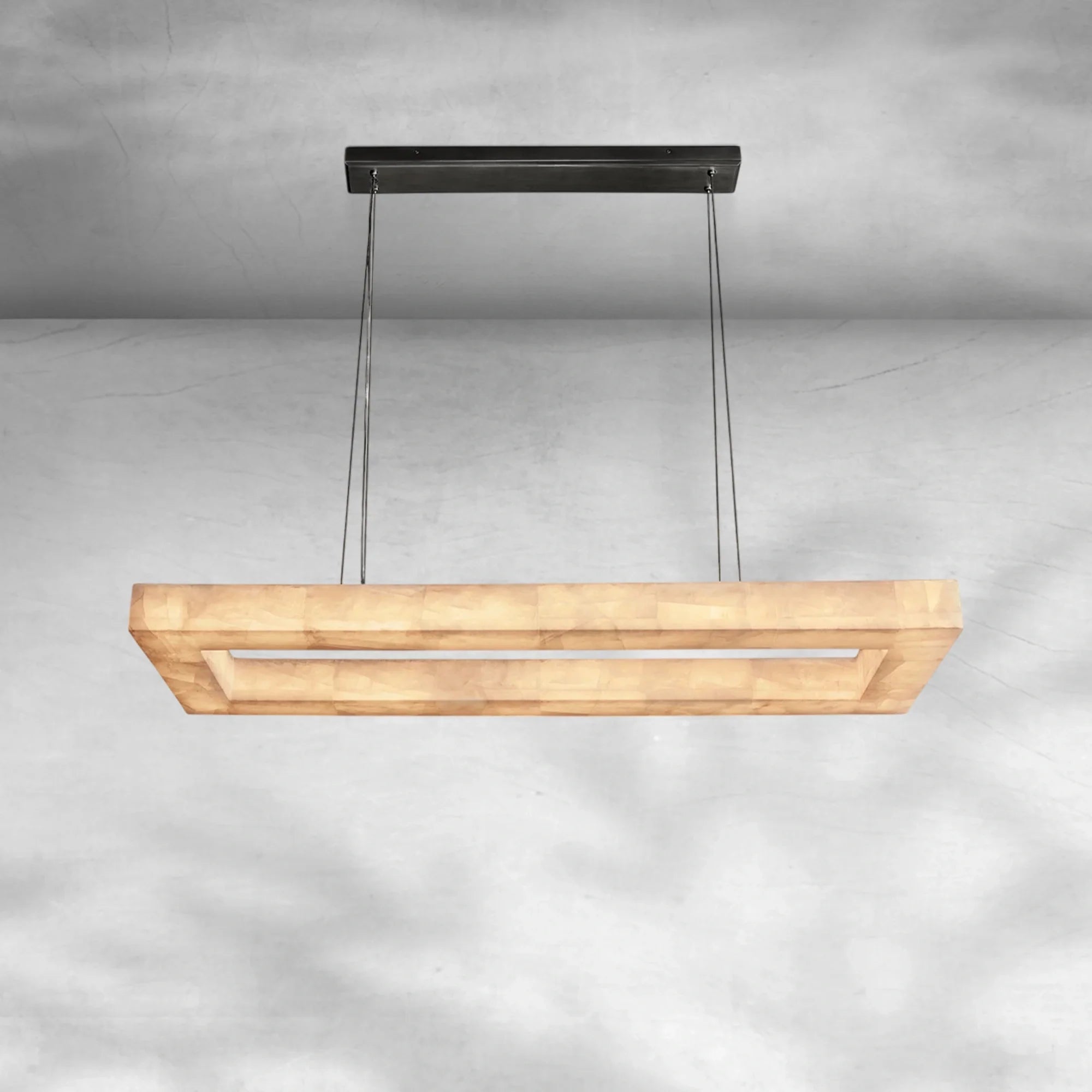 Riora Rectangular Calcite Chandelier 54"72"