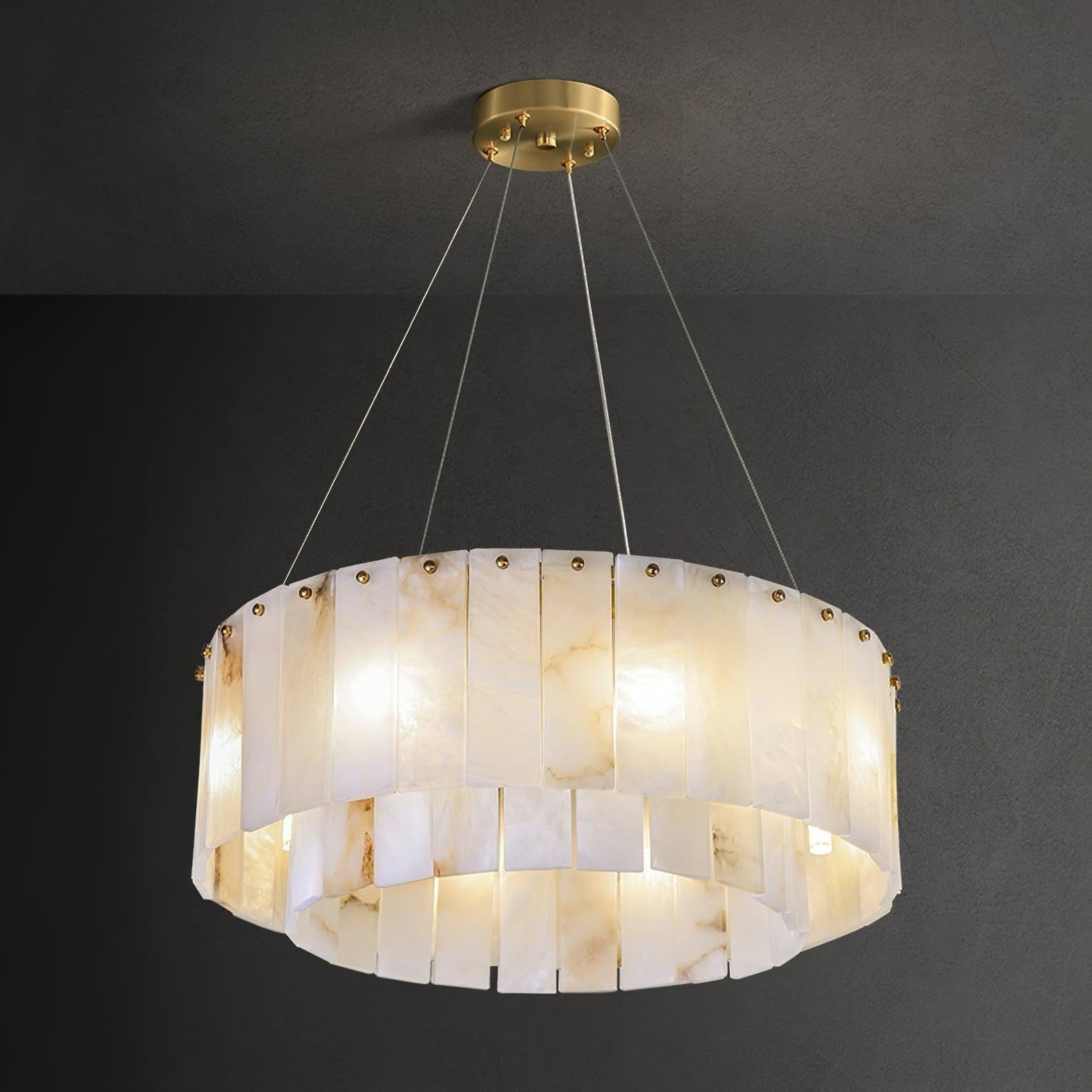 Rock Alabaster Chandelier 23.6" 31.4"