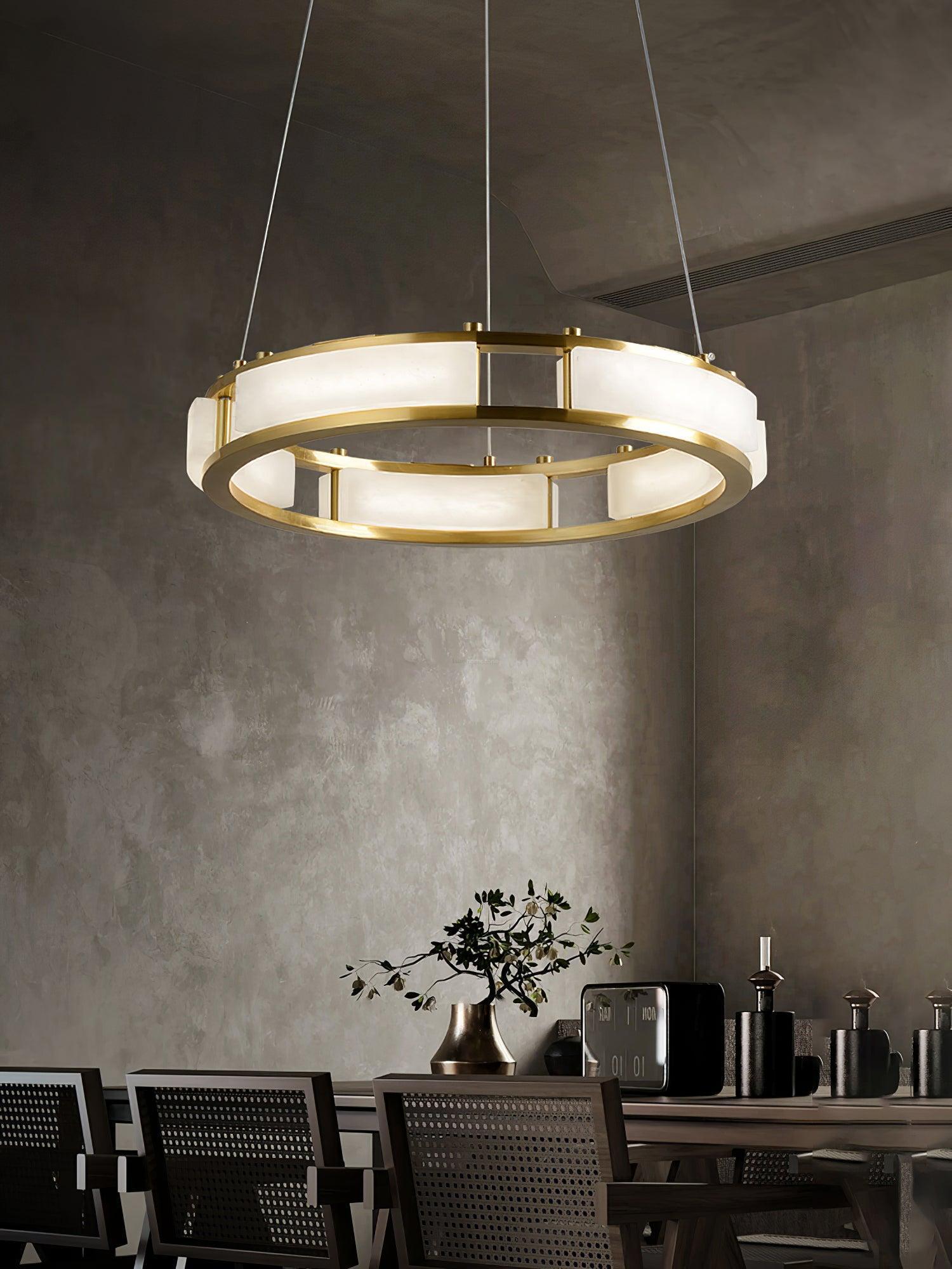 Qatar Alabaster Round Chandelier