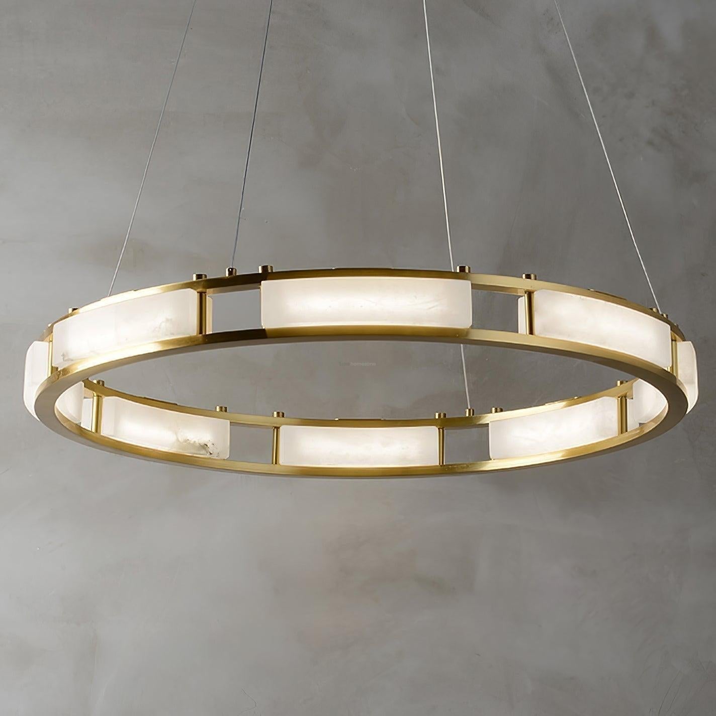 Qatar Alabaster Round Chandelier