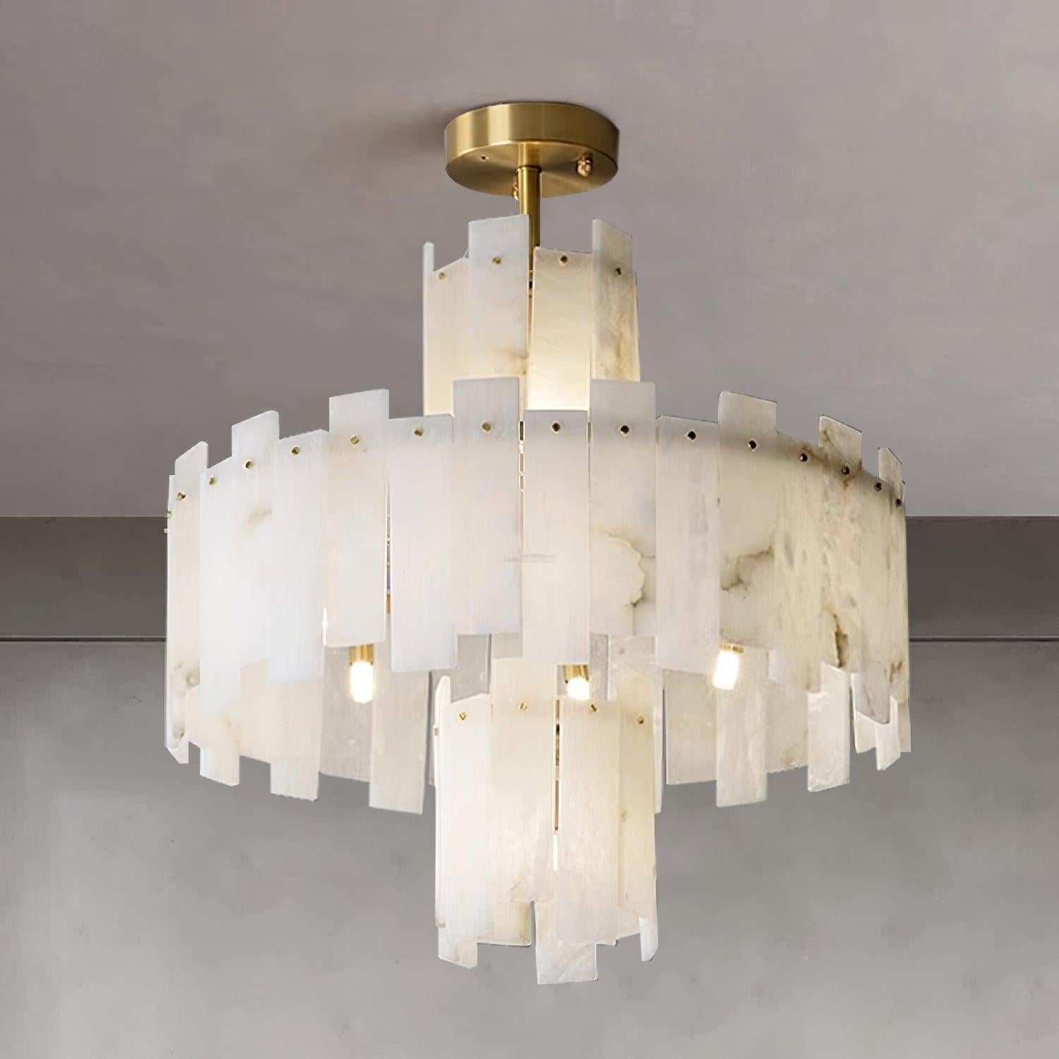 Regina Alabaster Round Chandelier