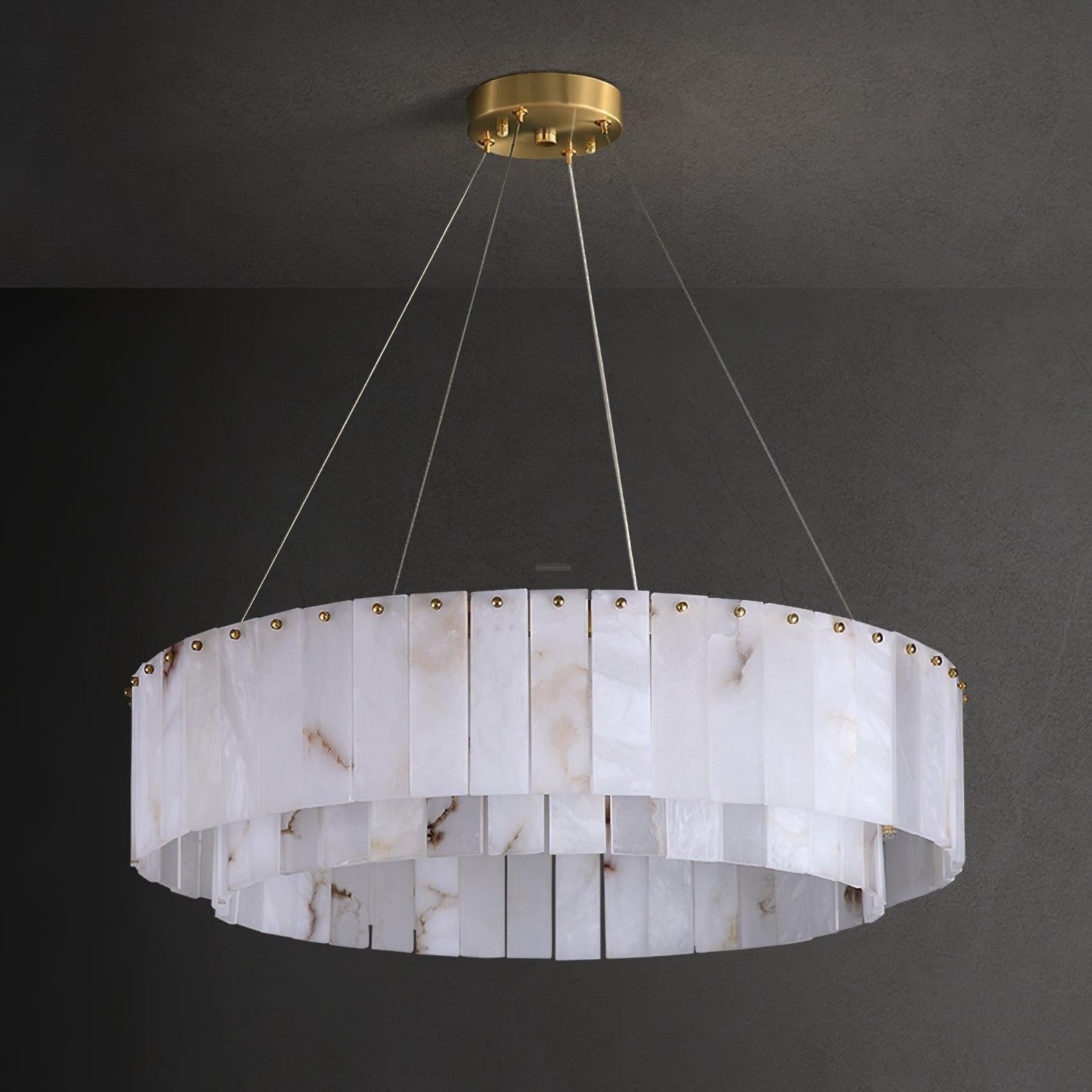 Rock Alabaster Chandelier 23.6" 31.4"