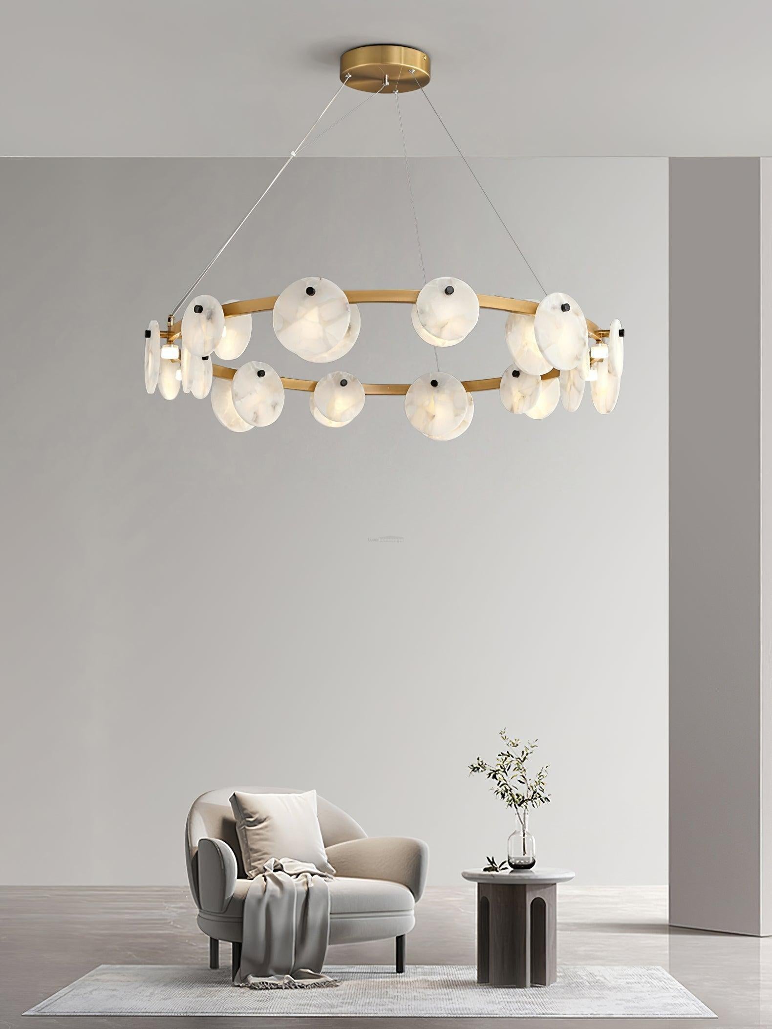 Trinidad Alabaster Chandelier with 8/10 heads