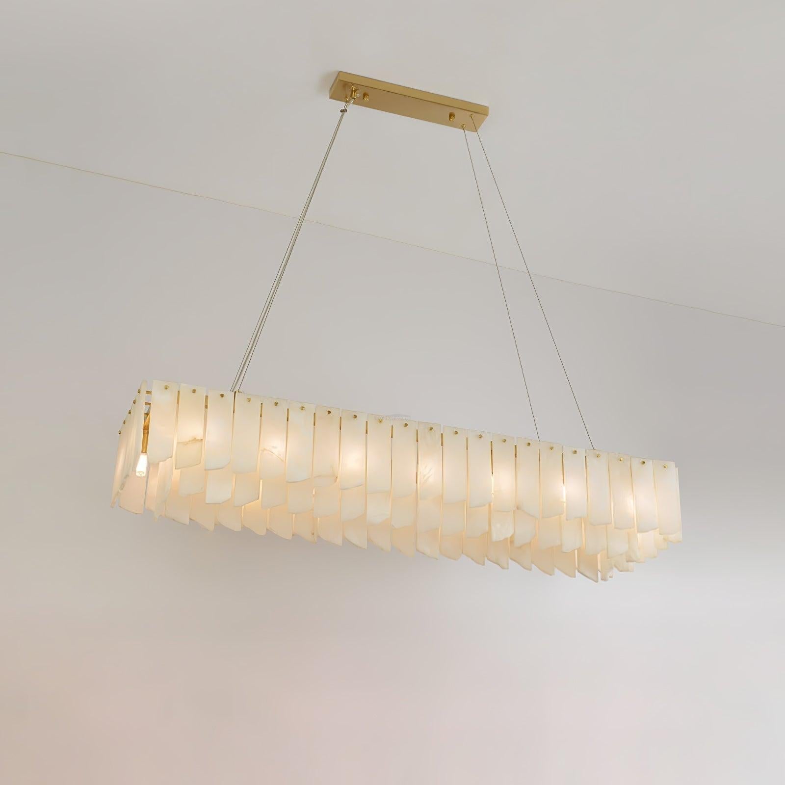 Alabaster Cascade Tiered Chandelier 27.6