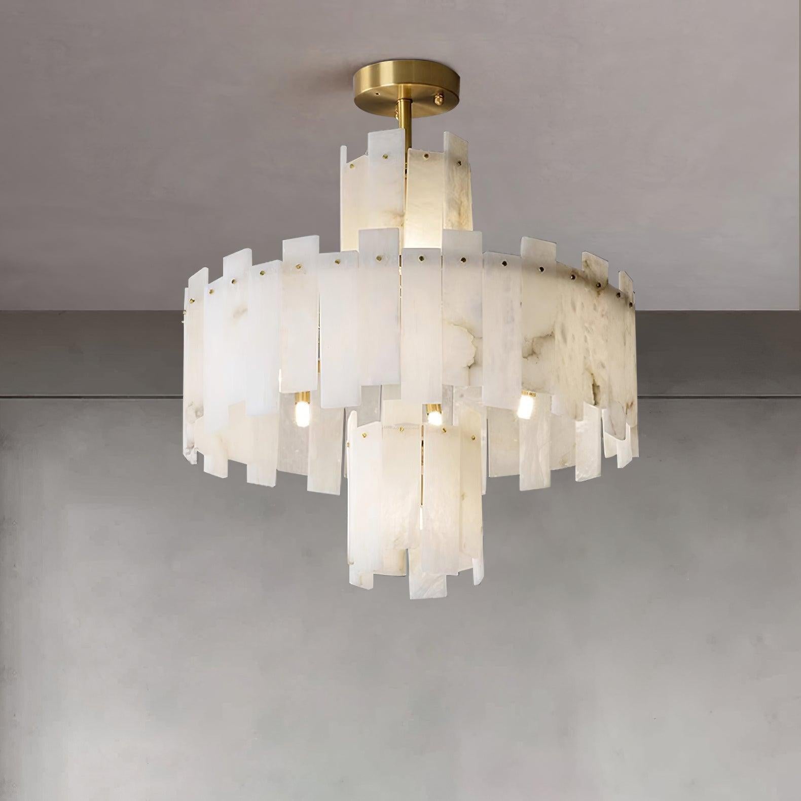 Regina Alabaster Round Chandelier